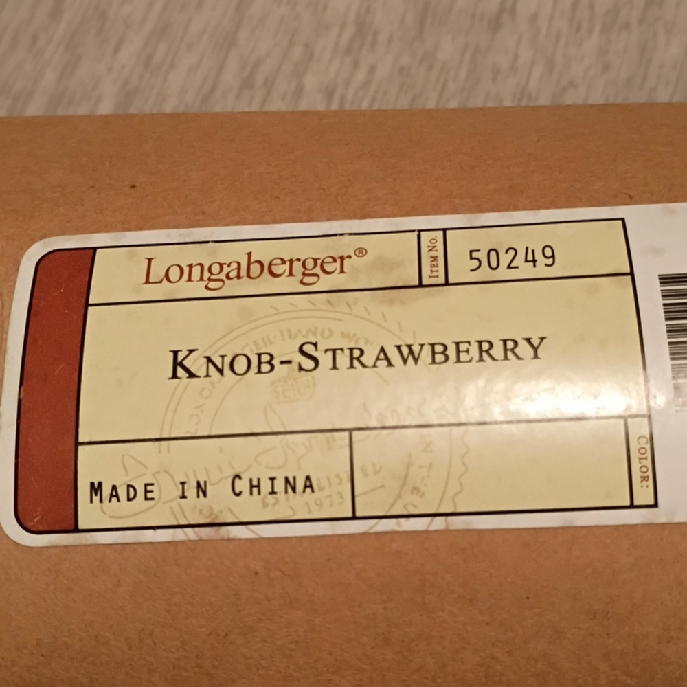 Longaberger strawberry knob - Picture 2 of 11